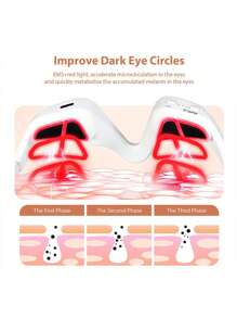 Red Light Theraphy 3D Eye Beauty Instrument Micro-Current Pulse Eye Relax Eye Massager Anti Eye Fatigue Electric Eyes Massage Beauty Remove Anti Wrinkle Eye Relaxtion Reduce Wrinkles And Dark Circle Remove Eye Bags Massager Beauty Tool Under-Eye Glasses Massager Women Gifts