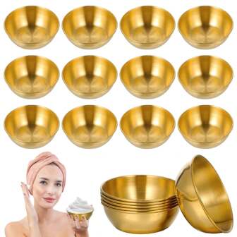 1/5 Pcs DIY Face Mask Mixing Bowl 3.23" Stainless Steel Esthetician Facial Mask Bowl Facial Bowls Small Mixing Bowls Esthetician Supplies For Lady Women Skincare Home Salon Cosmetic Beauty