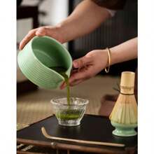 5pcs Japanese Matcha Set, Including Matcha Bowl With Spout, Matcha Whisk And Holder, Bamboo Matcha Scoop And Stainless Steel Sifter - Matte Finish Matcha Kit, Suitable For Matcha Enthusiasts Back To School