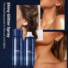 2Pcs Body Glitter Spray For Hair And Body Hairspray For Clothes Long-Lasting Body Shimmer Spray Suitable For Stage