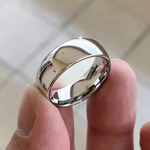 1 Stück Unisex 6mm klassischer 18K vergoldeter Edelstahlring, Gold-/Silberfarben, minimalistisches geschwungenes einfaches Design, elegantes Hochzeits-/Jahrestags-Schmuckgeschenk, strapazierfähiges Edelstahl Modezubehör, luxuriöses minimalistisches Design, geeignet als Verlobungs- oder Eheringr, perfekte Wahl für Antrag und Verlobung