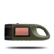 1 Pieces Hand Crank Solar Powered Flashlight Emergency LED Survival Light Dynamo Flashlight Torch For Outdoor Sports Hiking Camping
