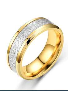 1钛钢戒指图案网红金/银/女单戒，适合日常佩戴和赠送朋友