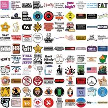 100 张搞笑恶作剧表情包贴纸包 | 西方贴纸，高品质贴纸，适用于剪贴簿、涂鸦贴纸、日记本、笔记本电脑、保险杠、滑板、水瓶、电脑、卡通、安全帽、汽车贴纸，贴纸可以为您的生活带来很多乐趣，是送给成人的完美礼物 - 彩色 - 查看 3