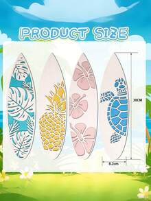 1 件夏威夷冲浪板墙饰，适合家庭和商业空间的热带木质墙饰 - 海滩主题室内/室外标志，耐用的冲浪板悬挂，适合酒吧、咖啡厅、圣诞礼物、沿海波西米亚风格乔迁装饰