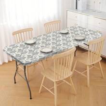1 Stück Tischdecke mit elastischem Rand, leicht und waschbar, barockes minimalistisches Muster geeignet für Heimveranstaltungen, Outdoor-Picknicks, Themenfeiern, Innen- und Außenbereich