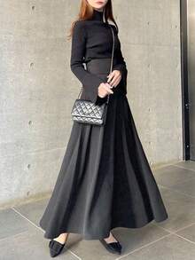 2025春夏新款女装时尚套装，优雅长裙连衣裙 - 灰色 - 查看 2