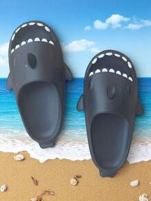 Sandalias de Tiburón  Unisex comodidad Ultraligera en EVA con Suela Antideslizante,d  Animal  Playa  EVA  Animal    tiburón trolero  Playa  todas - Negro - Ver 1