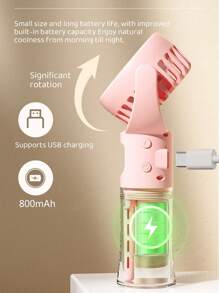 Portable Fan With Mist Humidifier, Mini USB Rechargeable Handheld Fan With Water Spray, 800mAh Battery Desk Fan, Lightweight Handheld Fan - Suitable For Office, Outdoor, Travel And Camping - Stay Cool Anytime! Refreshing Comfort For Indoor And Outdoor Travel, Essential For Summer, Beach Vacation, Back To School, Gifts, Holiday Essentials