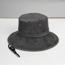 1 pièce Chapeau de seau protecteur contre le soleil pour homme, chapeau de cowboy à large bord anti-UV pour la randonnée et la pêche. Chapeau d'été adapté aux activités de plein air estivales comme la randonnée et la pêche