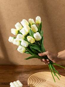 3/1 Stück künstliche Tulpe, PU-Tulpe, feuchtigkeitsspendende künstliche Tulpen für Fotografie, Dekoration, Haus, Garten, Hochzeit, Party, Muttertag, Ostern, Geburtstag, Frühling und Sommer, Heim, Schlafzimmer, Vase, künstliche Blumen, Outdoor Gartendekoration, Hochzeitsartikel, Partyzubehör