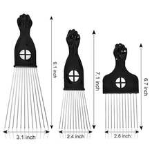 Combs - 3 Pack Metal Hair Comb - View 2