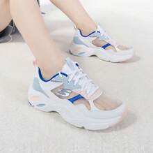 Skechers D'LITES Series Fashion Lace-Up Sporty Casual Sneakers, Comfortable Chunky Sneakers - Multicolor - View 3