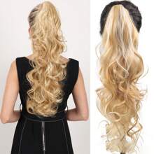 1 pieza Accesorio de pelo con coleta rizada, accesorio decorativo de coleta ondulada bouffant, adecuado para accesorios de moda de uso casual, pasadores de belleza elegantes, pasador de pelo bohemio para vacaciones, para mujer