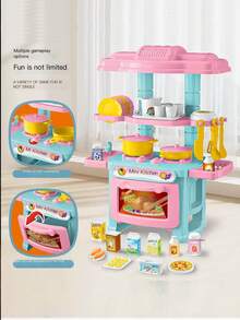 Kids Kitchen Playset: Suitable For 3-6 Years Old Children, Includes Play Food And Accessories, Kitchen Set For Boys And Girls 3+, Toddler Cooking Toys With Pots, Pans And Utensils - Multicolor - View 9