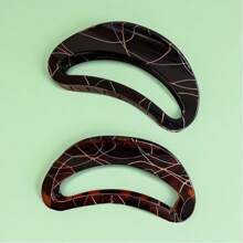 1 Piece Of Simple Temperament Hair Clip, Small Group Of Versatile Water Ink Gold Line Shell Hair Clip, Fashionable Women's Hair Accessories Beauty Claw Clips