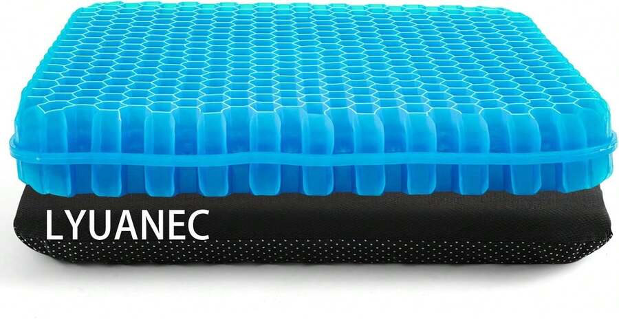 Gel Seat Cushion For Long Sitting, (2.4 Inch Extra Thick Cushion) Egg Sitter Gel Cushion, Soft&Breathable Pressure Relief Seat Cushions, Gel Pad For Chair - 藍色 - 查看 1