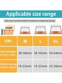 4/8 件矩形椅腿地板保护垫，隔音硅胶椅腿盖，防刮棕色毛毡家具垫（适用于硬木地板），椅腿家具滑块，适用于厨房、客厅、卧室、咖啡厅