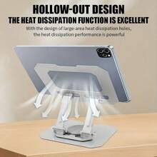 360 ° Rotating Tablet And Phone Metal Stand - Adjustable, Foldable, Portable Desktop Stand For IPad And Mobile Devices, Portable Small Tool Support | Modern Minimalist Stereoscopic Stand | Tablet Stand