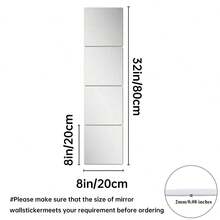 1/4 件亚克力圆形墙镜，非玻璃圆形镜板镜贴，适用于家居墙壁装饰或婚礼餐桌中心装饰最佳礼物