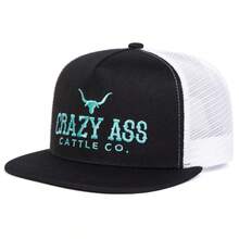 1pc Men's WHISKEY RANCH FEEDERS Snapback Hat, Personalized Cow Embroidery Baseball Cap, Streetwear Casual Hat For Spring, Autumn, Travel, Beach Vacation - Multicolor - View 5