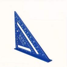 7-Inch Aluminum Alloy Woodworking Square - Precision Triangular Ruler For Home Improvement & Design, DIY Projects Metric Measuring Tool With Clear Markings And Scales - Random Color - View 9