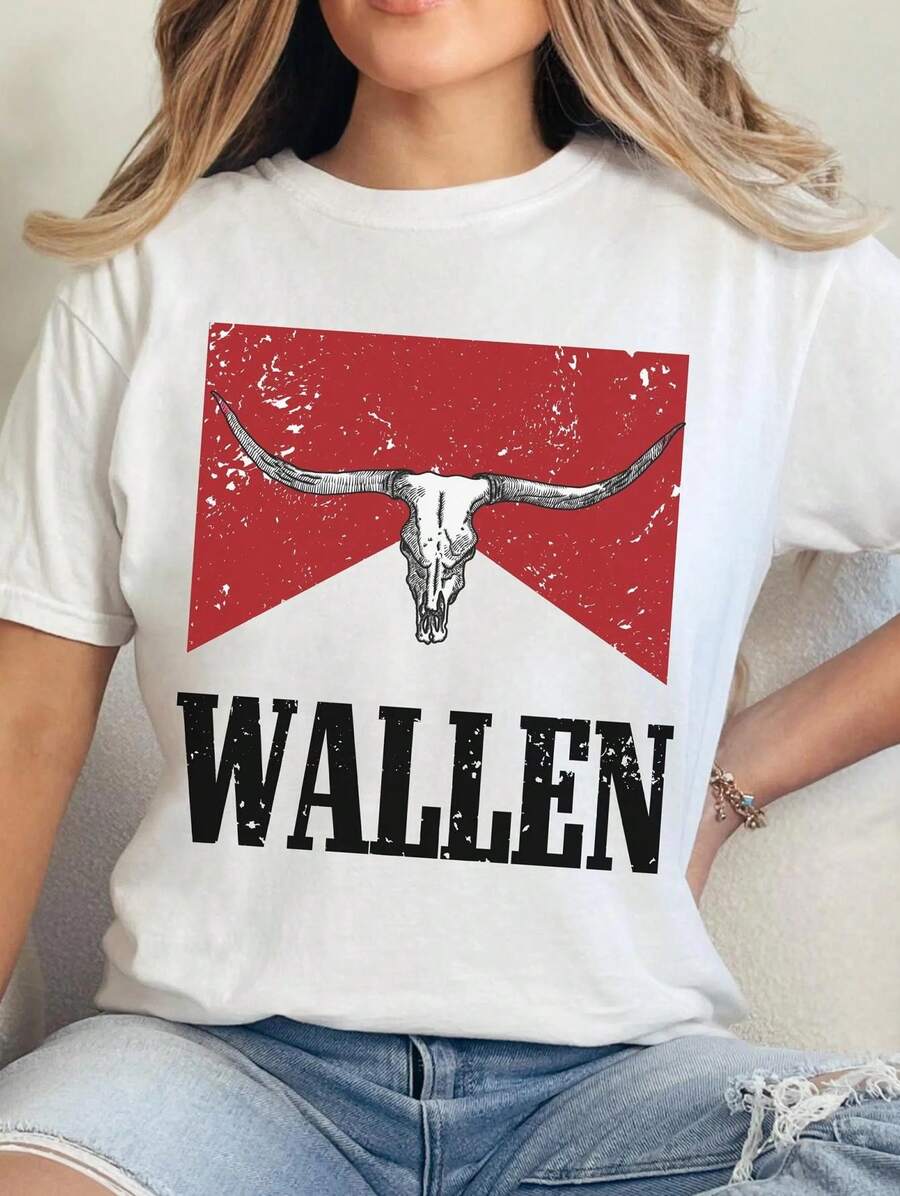 Vintage Somebody's Problem Cowgirl Rodeo T-Shirt – Retro Y2K Bootleg Graphic Tee | Heavy Cotton Oversized Women Top With Round Neck & Short Sleeve | Vintage Cotton Tee For Cowgirl Fans & Rodeo Lovers - A4 - 查看 1