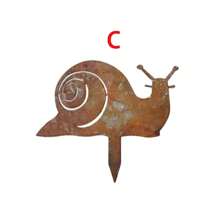 1pc Natural Rusted Countryside Metal Snail Garden Decor, Vintage Style, Outdoor Lawn Decoration, Sturdy Metal Structure, Perfect For Yard Decoration.