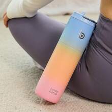 New-88  Insulated Water Bottle 24oz  Straw Lid And Handle For Sports Travel Gym Stainls Steel Water Bottl Double-Wall Vacuum Metal Le Proof - - 藍色黃色粉紅色 - 查看 6