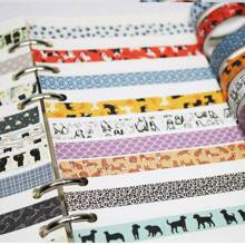 10 rotoli/scatola Nastro adesivo decorativo con animali carini, motivi geometrici, texture semplici, ideale per confezioni regalo, decorazione di album di ritagli e materiale scolastico, adatto per il fai da te e la decorazione. Forniture scolastiche, per il rientro a scuola