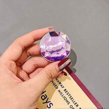 1 件多色可折叠宝石水晶手机支架、推拉式指环握把支架、通用懒人桌面支架、适用于 、Android 手机的绕线器、生日、家人、朋友的礼物 推拉式手机握把、适用于 、Android 手机的手机配件、生日、家人、朋友的礼物