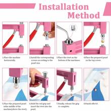 Mașină nouă de presă manuală pentru mărgele de perle, 4mm, 5mm, 6mm, 8mm, 10mm, set de accesorii pentru perle, instrumente DIY pentru artizanat