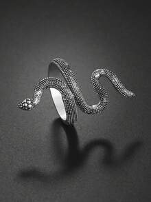 1枚时尚独特盘绕蛇形金属戒指