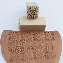 2cm Square Clay Texture Stamp Block Pottery Ceramic Embossing Stamping Seal For Polymer Clay Impression Art Hobby Tool