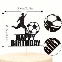 Błyszczące czarne ozdoby na babeczki w kształcie piłki koszykowej, piłki nożnej, futbolu amerykańskiego, golfa, kręgli, tenisa, piłki ręcznej, hokeja na trawie, bilarda, piłki sportowej, jako dekoracja na imprezę o tematyce sportowej - Wielokolorowe - Zobacz 7