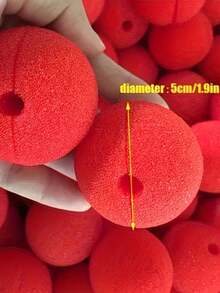 5pcs Sponge Clown Nose Red Nose, Carnival Decoration Stage Props, Soft Sponge For Magic Show And Costume Accessories, Adult Party Decoration, Role Play Masquerade Circus Costume Nose, Clown, Penny Wise, Carnival