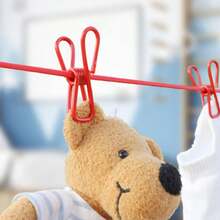 Dây phơi quần áo di động 1,8m có 12 kẹp, giá đỡ có thể thu vào chống gió, móc treo quần áo, vật dụng du lịch - Nhiều màu - Xem 4