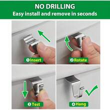 New Vinyl Siding Hooks (20 PCS), Heavy-Duty Stainls Steel Siding Hooks Vinyl Siding Hangers, Low Profile & No Hol Needed Siding Clips For Hanging Wreaths, Welcome Signs, String Lights - Sier - View 3