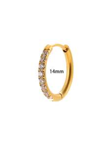 Toppiercing 1 Stück modischer 6-14mm Edelstahl Zirkonia Knorpel-Creolen