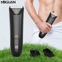 Recortadora corporal para hombres, afeitadora eléctrica, recortadora eléctrica de ingles y pelo, afeitadora y recortadora de higiene masculina con cuchillas de cerámica, capacidad de batería de 500mAh para todo el Body