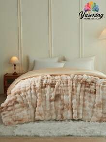 بطانية ناعمة فاخرة مطبوعة بطبعة الصبغ بالربط لجمل، من فرو الأرنب الصناعي الدافئ، مناسبة للاستخدام المتعدد في غرفة المعيشة والنوم والأريكة، مقاس كوين أو توين أو كينج، بطانية فاخرة طويلة ناعمة وفاخرة للمنزل والسرير والحرم الجامعي