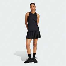 Adidas 女士俱乐部褶裙，短梭织裙 JD6117 - 黑色 - 查看 4