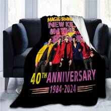 1pc New Music Youngsters On The Band Graphic Throw Blanket - Soft Flannel Lightweight Blanket For Sofa And Bed Decoration, 60in X 50in, 297gsm Single-Side Digital Printing, Four-Season Polyester Blended, Mixed Colors, Charming Style