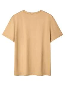 Men's Simple Graphic Print Round Neck Short Sleeve T-Shirt