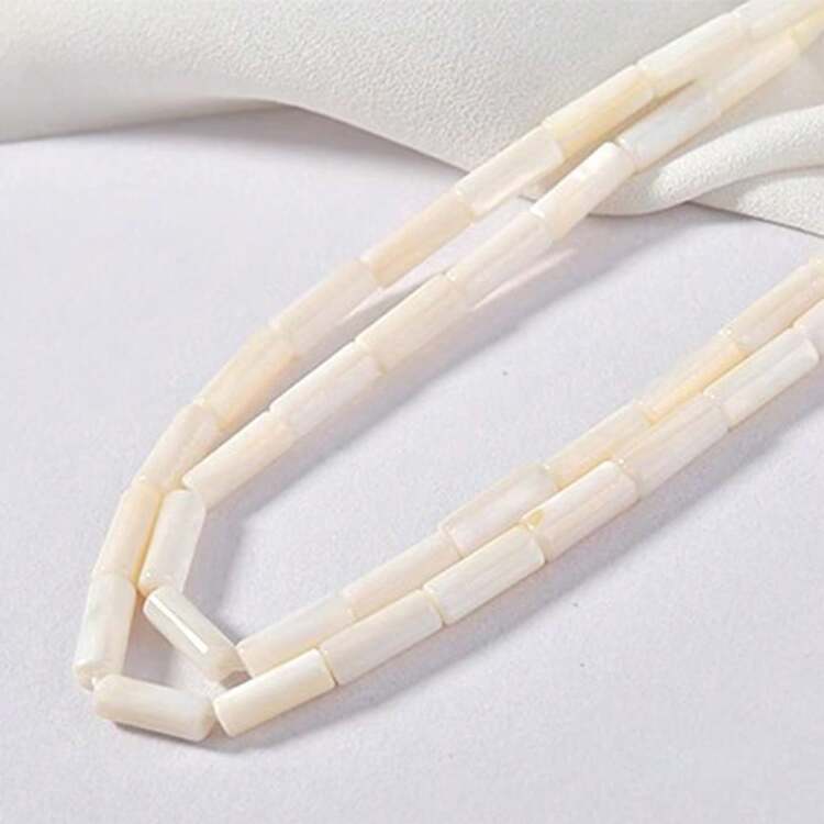 4x13mm 天然彩虹棕色珠子 - 长圆柱形散珠，适合珠宝制作、DIY 项目和配饰，非常适合打造独特的项链、手链和耳环 - 彩色 - 查看 11