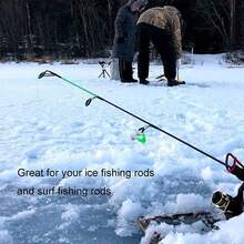 2Set (10pcs/Set) Plastic Clip Double Rod Bite Alarm Fishing Bells Ring Green NEW - Green - View 11