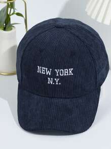 Gorra de béisbol personalizada unisex, de material de pana, adecuada para hombres y mujeres
