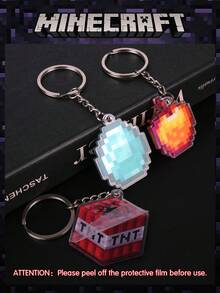 12 件 Minecraft 官方授权我的世界物品亚克力钥匙扣不死图腾钻石镐和末影水晶和其他钥匙扣钥匙背包装饰最佳礼物 - 彩色 - 查看 5