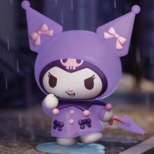 Sanrio Characters 雨天系列收藏品小雕像 - 天气主题装饰毛绒摆件，以 Hello Kitty 和朋友们（Kuromi、Pompompurin、My Melody、Cinnamoroll）为特色，适用于家庭和办公室装饰 - 彩色 - 查看 2