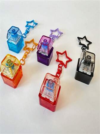 Mechanical Key Switch Fidget Keychain - Clicky Keyboard Switch Tester Stress Relief Toy For Anxiety & ADHD